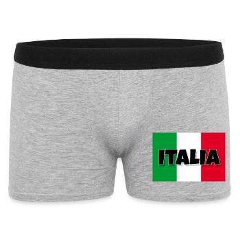 Italia - Flagge von Italien - Männer Boxer Shorts - Grau meliert - Vorne