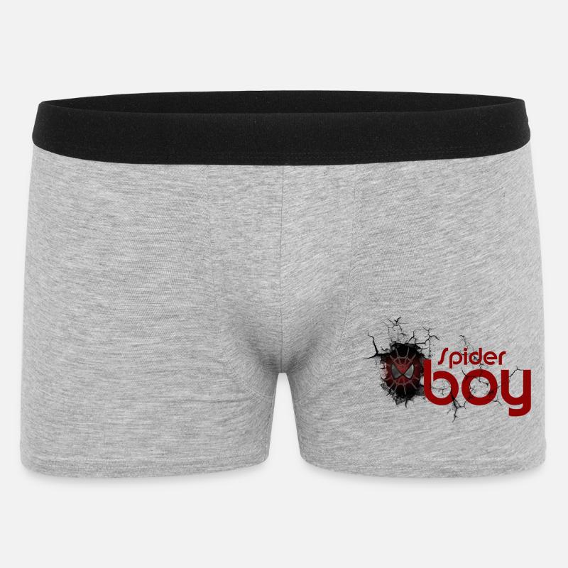 Arachnid Hero: Crimson Web Emblem - Men's Boxer Shorts - heather grey