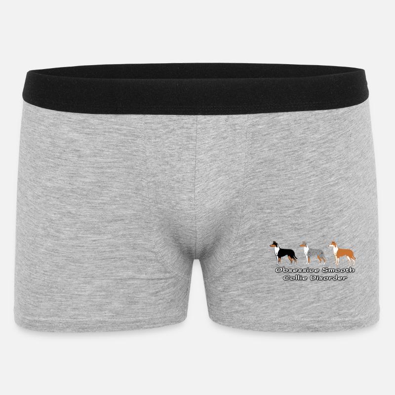Obsessive Smooth Collie Disorder - Männer Boxer Shorts - Grau meliert