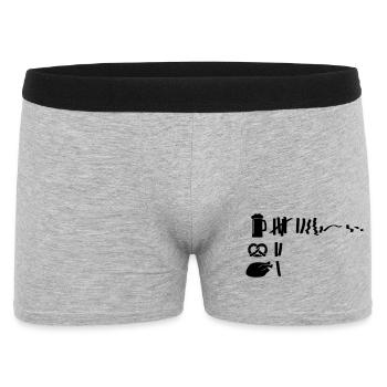 strichliste humor - Männer Boxer Shorts - Grau meliert - Vorne