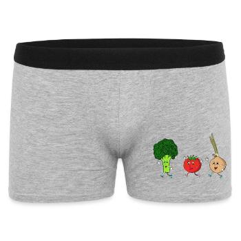 Parade de légumes - Boxer Homme - gris chiné - Devant