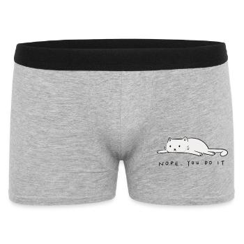 Cat sayings cat kitten Nope. You do it - Men's Boxer Shorts - heather grey - Front