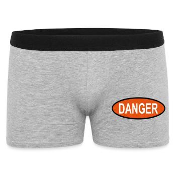 danger - Boxer Homme - gris chiné - Devant