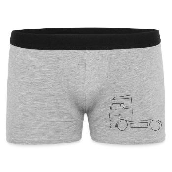 German Truck Outline Line Art - Men's Boxer Shorts - heather grey - Front