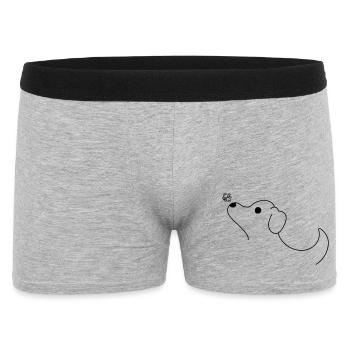 dog - Men's Boxer Shorts - heather grey - Front