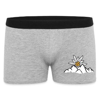 Sun mountain flower Edelweiss - Men's Boxer Shorts - heather grey - Front