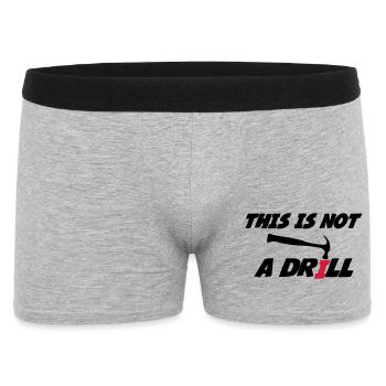 This is not a drill 🔨 - Boxer Homme - gris chiné - Devant