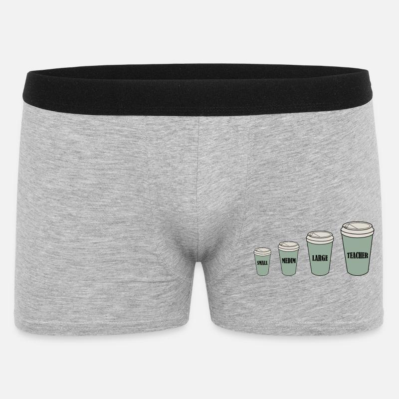 Lehrerkaffee - Männer Boxer Shorts - Grau meliert
