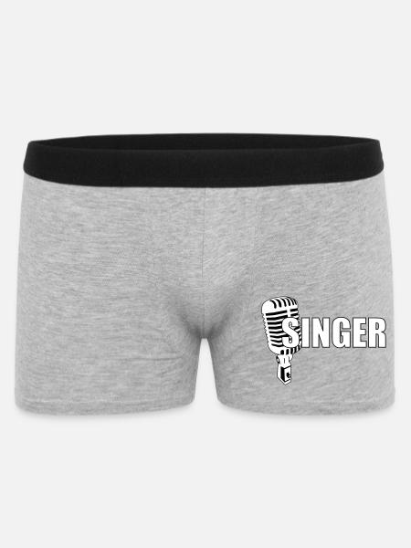 Singer - Music - Men's Boxer Shorts - heather grey