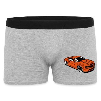 Sportwagen camaro - Männer Boxer Shorts - Grau meliert - Vorne