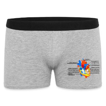 Anatomical Heart, Cor, - Men's Boxer Shorts - heather grey - Front