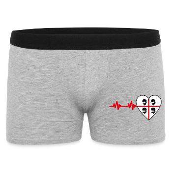 4 Mori Pouls masqué - Boxer Homme - gris chiné - Devant