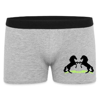 Horses - Men's Boxer Shorts - heather grey - Front
