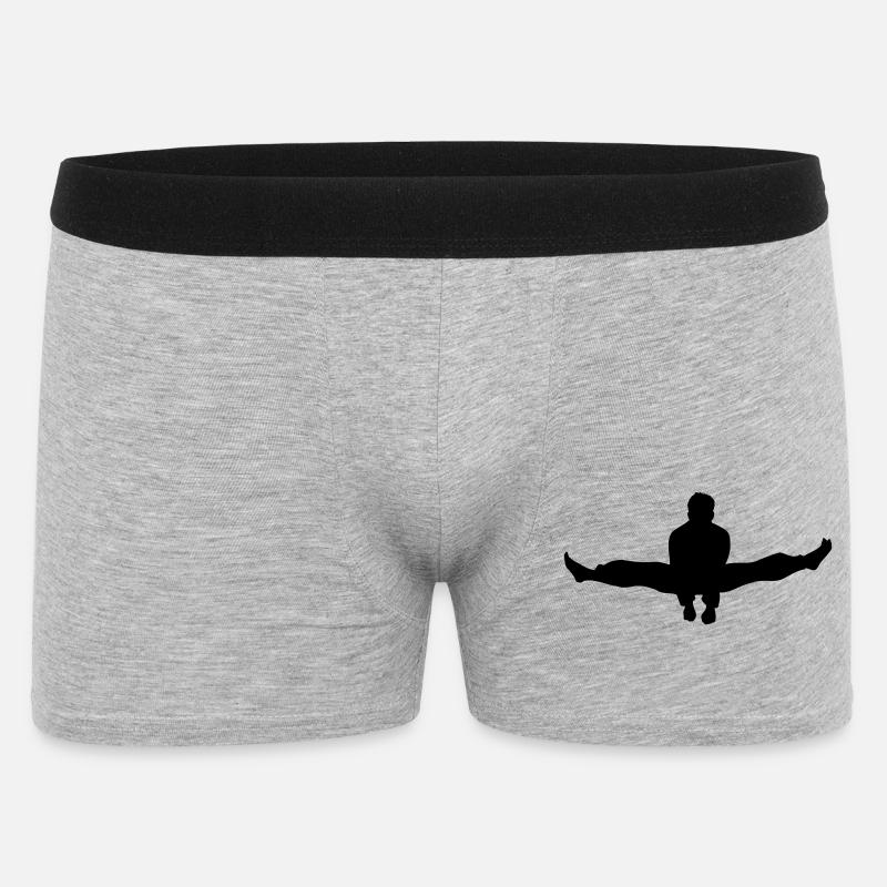 Karate oder Taekwondo Double Kick Schatten - Männer Boxer Shorts - Grau meliert