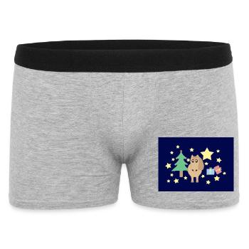 Horse pony christmas blue - Men's Boxer Shorts - heather grey - Front