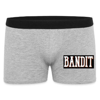 bandit dieb ganowe - Männer Boxer Shorts - Grau meliert - Vorne