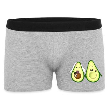 Avocado newlyweds wedding gift for vegans - Men's Boxer Shorts - heather grey - Front
