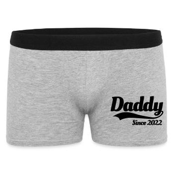 Daddy since 2022 father birth announcement baby - Men's Boxer Shorts - heather grey - Front