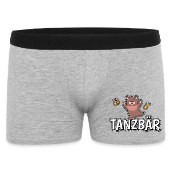 Tanzbär - Bär - Bären - Männer Boxer Shorts - Grau meliert - Vorne