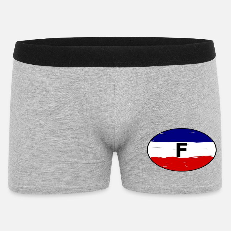 Frankreich Autoaufkleber - Männer Boxer Shorts - Grau meliert