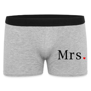 Madame T-shirt Cadeau de mariage Épouse Cœur de mariée - Boxer Homme - gris chiné - Devant