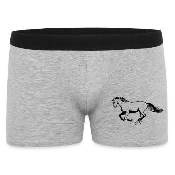 Galloping horse - Men's Boxer Shorts - heather grey - Front