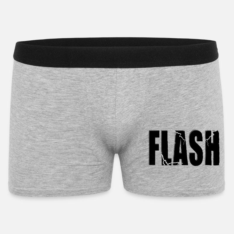 FLASH CLAIM mit Blitz - Männer Boxer Shorts - Grau meliert
