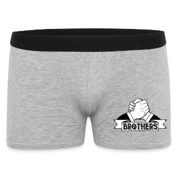 frère frère ami copain épais bro brudi bros - Boxer Homme - gris chiné - Devant