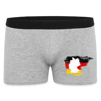 Germany Map in Flag Brush - Men's Boxer Shorts - heather grey - Front