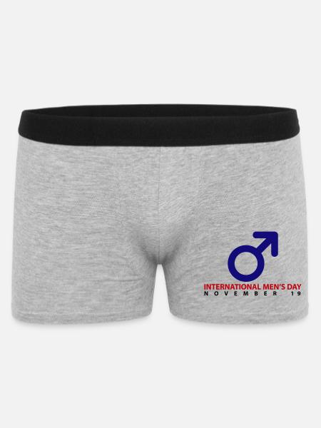 International Men's Day - Men's Boxer Shorts - heather grey