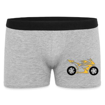 Motorcycle Bike Chopper Moped Roll - Men's Boxer Shorts - heather grey - Front