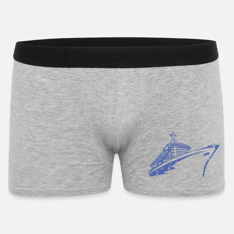 Kreuzfahrtschiff Kreuzfahrt Schiff Luxus - Männer Boxer Shorts - Grau meliert