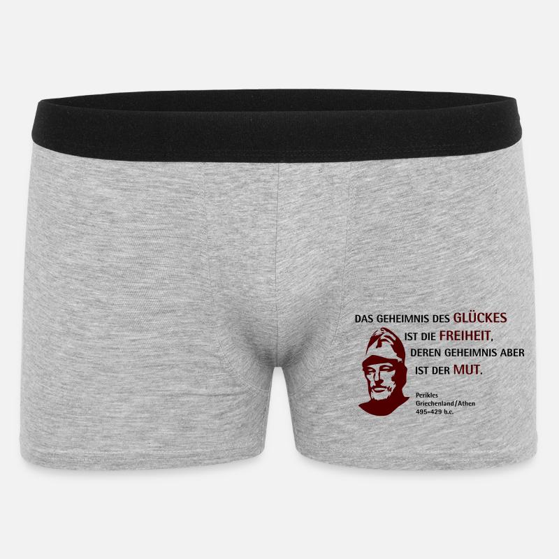 Perikles D - Männer Boxer Shorts - Grau meliert