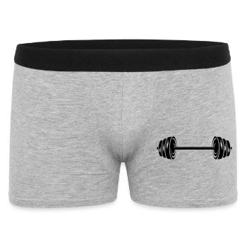 Gewichte Hanteln Scheiben Hantel - Männer Boxer Shorts - Grau meliert - Vorne