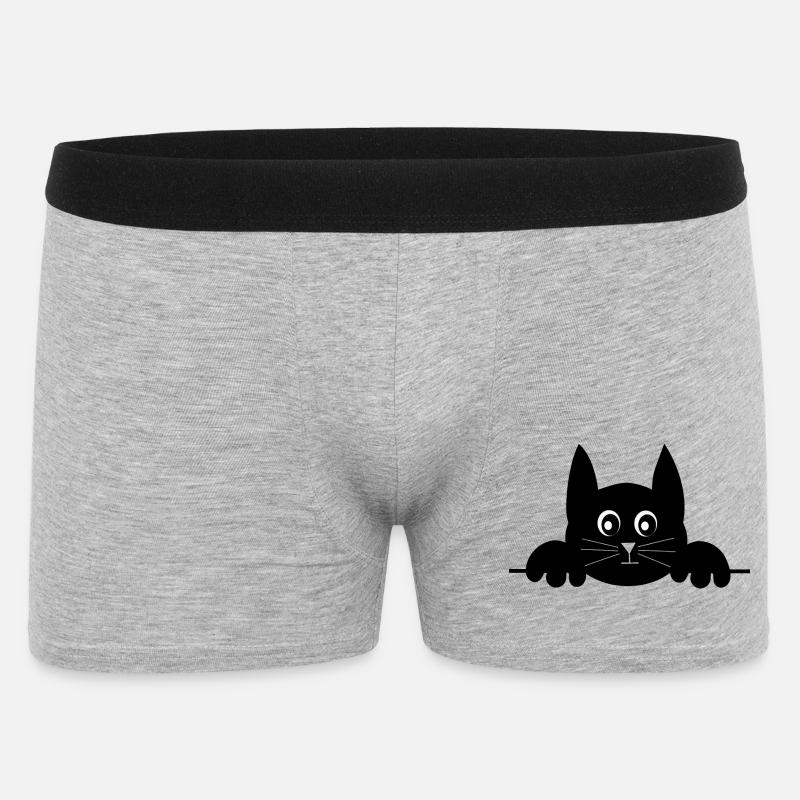 Drôle de chat – cadeau de design de chat mignon - Boxer Homme - gris chiné