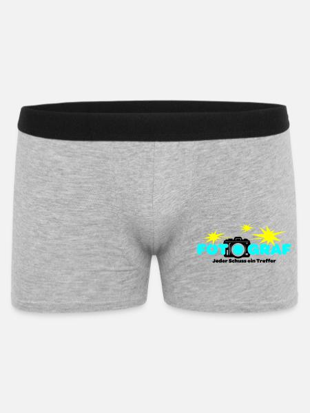 Fotograf Fotografin Fotokamera - Männer Boxer Shorts - Grau meliert