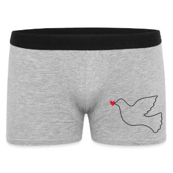 Colombe de la Paix Paix Liberté - Boxer Homme - gris chiné - Devant