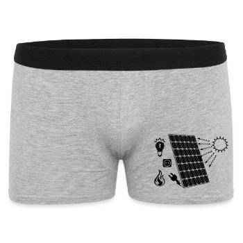Solar panel with solar energy - Men's Boxer Shorts - heather grey - Front