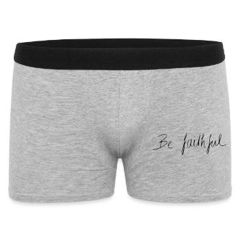 be faithful - Männer Boxer Shorts - Grau meliert - Vorne