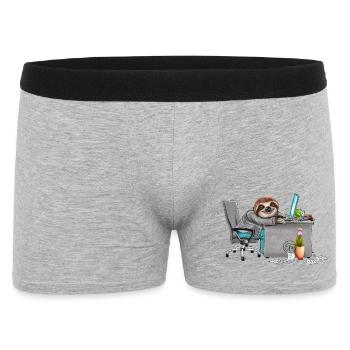 Paresseux des employés fatigués au bureau - Boxer Homme - gris chiné - Devant