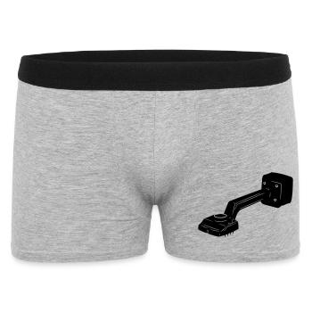 Teppichspanner Logo für Teppichläufer - Männer Boxer Shorts - Grau meliert - Vorne