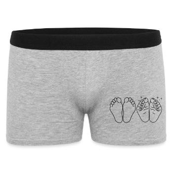 Pieds Pédicure - Boxer Homme - gris chiné - Devant