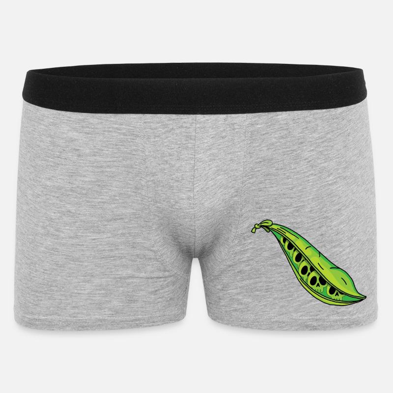 Erbsenschädel - Männer Boxer Shorts - Grau meliert
