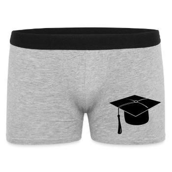 Logo de la capuche ou du chapeau de présentation de l’examen - Boxer Homme - gris chiné - Devant