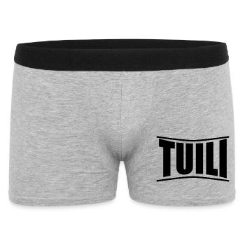 T-Shirt Tuili T-Shirt Sardinien Geschenkidee - Männer Boxer Shorts - Grau meliert - Vorne