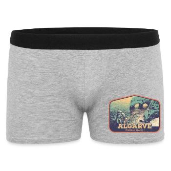 Retro badge, Algarve Portugal, beach summer sun - Men's Boxer Shorts - heather grey - Front