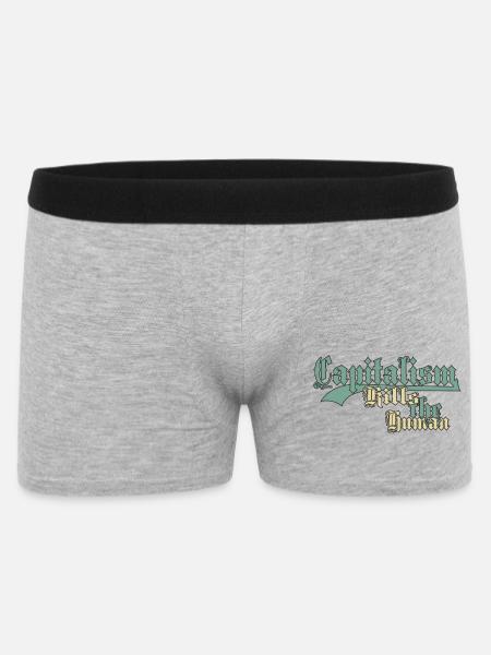 Capitalism Kills the Human - Men's Boxer Shorts - heather grey