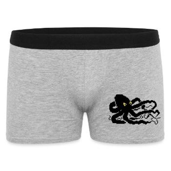 Pieuvre pixel 8 bits - Boxer Homme - gris chiné - Devant