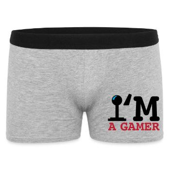 A Gamer Bold Typography - Men's Boxer Shorts - heather grey - Front