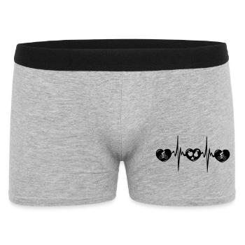 Vélo, alimentation saine, cardio - Boxer Homme - gris chiné - Devant